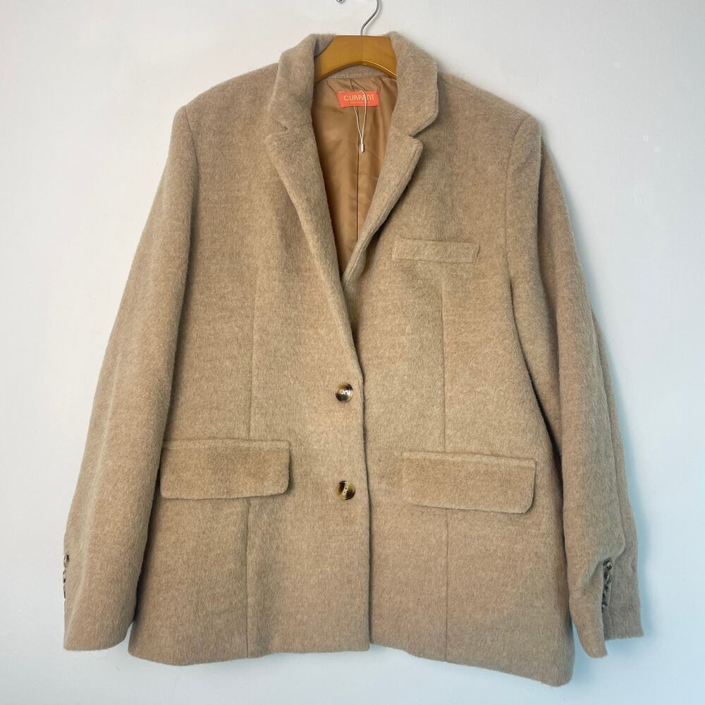 Current San Francisco tan button up blazer jacket size M / L
